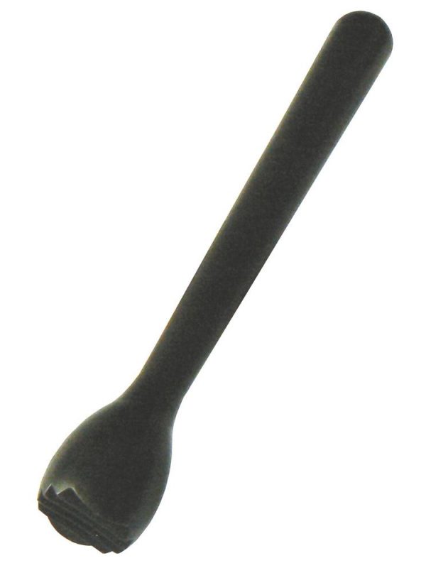 Premium 21.5cm Notched Black Plastic Muddler for Cocktails - Essential Bar Tool for Mixing Drinks with Style