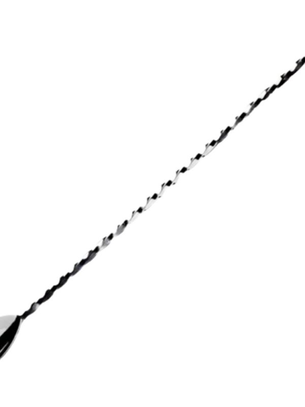 Stainless steel 28cm muddler bar spoon for expert cocktail mixing, sleek and durable design for your home bar or professional environment.