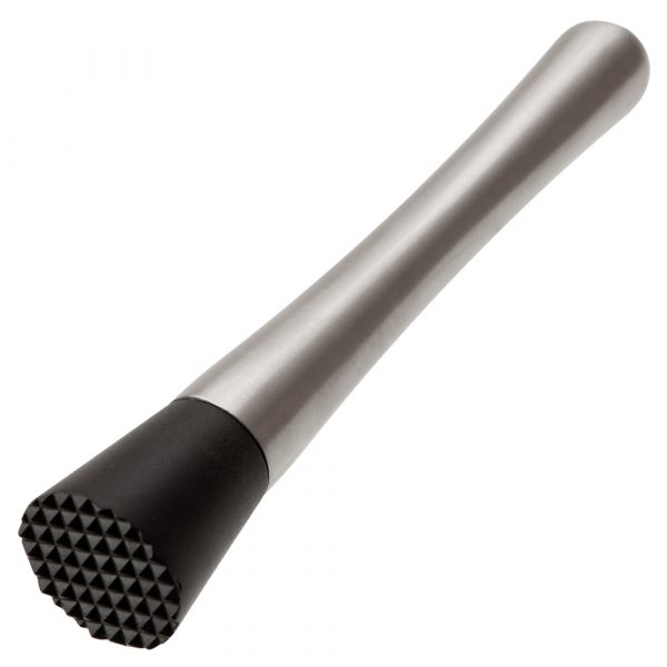 Premium 21cm Stainless Steel Muddler with Plastic Tip for Expert Cocktail Mixing - Ideal Bartender Tool