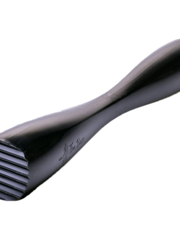Premium XL 295mm Black PP Muddler with Ribbed/Flat Design - Ideal for Cocktails and Mixology - Durable Bar Tool for Home Bartenders