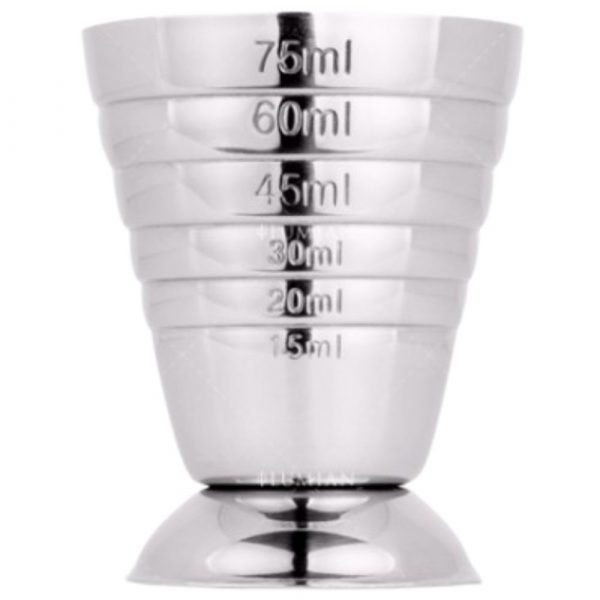 Urano Multi-Level Jigger 15-75ml for Precise Cocktail Measurements - Premium Quality Barware Tool for Bartenders and Mixologists