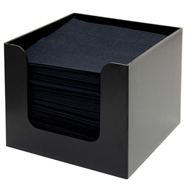 Modern Black Napkin Holder 135x135x100mm - Stylish and Functional Tableware Accessory for Home and Dining Decor