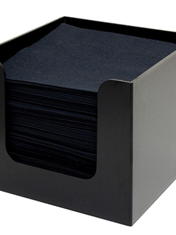 Modern Black Napkin Holder 135x135x100mm - Stylish and Functional Tableware Accessory for Home and Dining Decor