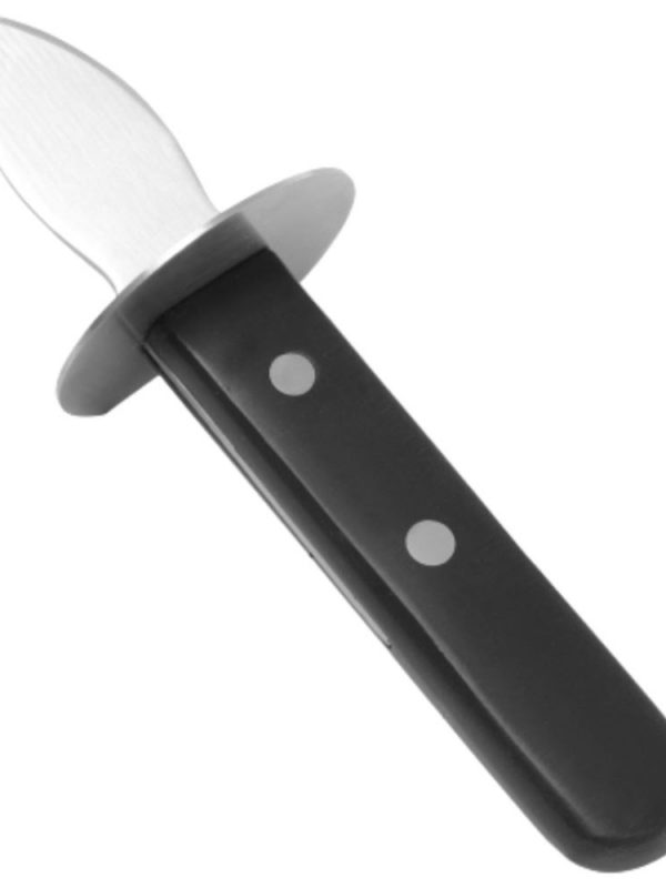 Explore our premium 170mm round oyster knife - perfect for effortlessly shucking fresh oysters at home or in a professional kitchen!