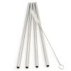 Pack of 4 premium 21cm straight stainless steel straws, eco-friendly and durable for your beverages. Reduce waste with this must-have set!