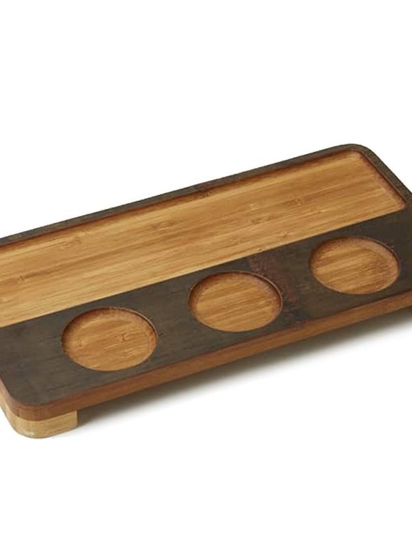 Exquisite Bamboo Pairing Flight Board 35.2 x 17.5 x 3.2cm - Perfect for Entertaining and Hosting Events - Buy Now at Top Quality Store!