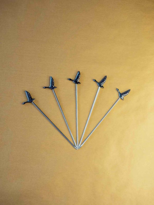 Premium Black Bird cocktail picks for stylish drink garnishing, perfect for cocktail enthusiasts. Buy now for a touch of elegance!