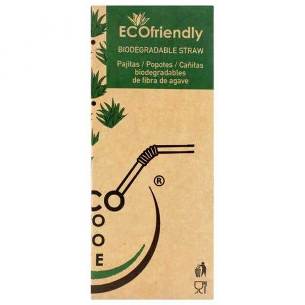 Natural 6X200MM Agave Fiber Straw Pack of 160 - Eco-Friendly and Sustainable Drinking Straws for Home and Events