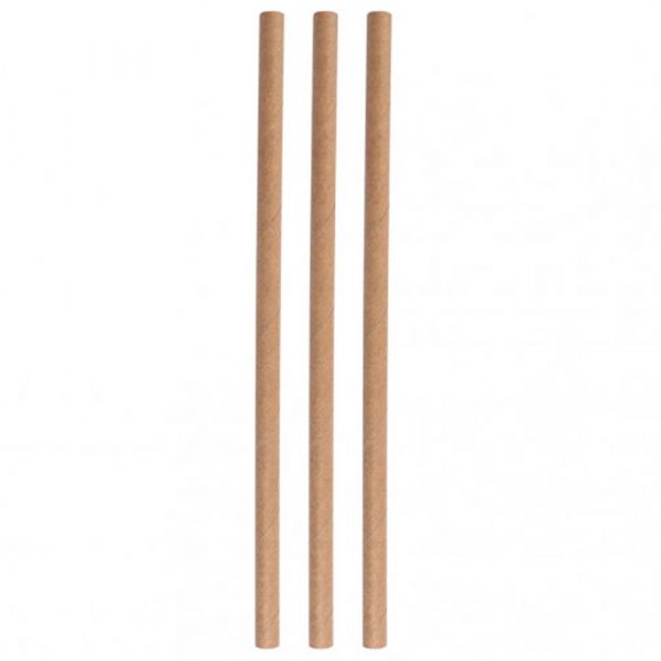 BEIGE ECO PAPER STRAW Ø6X150MM (PCK 250) 01749-BEI - Sustainable beige paper straws, diameter 6mm, length 150mm, pack of 250. Eco-friendly choice.