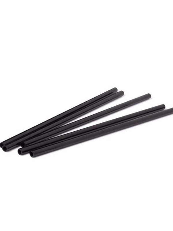 Black 20cm Reusable PP Straw | Eco-Friendly, Durable Drinking Straw for Online Orders