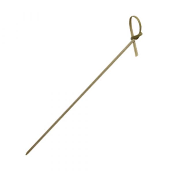 Natural Bamboo Stick with Bow 15cm - Pack of 200 Units, Ideal Eco-Friendly Crafting Supplies for DIY Projects, Sustainable Material
