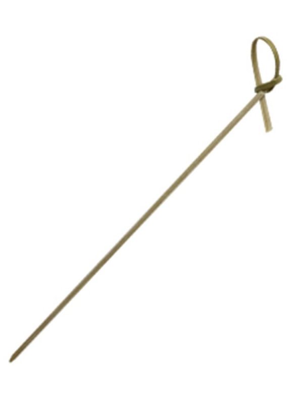Natural Bamboo Stick with Bow 15cm - Pack of 200 Units, Ideal Eco-Friendly Crafting Supplies for DIY Projects, Sustainable Material