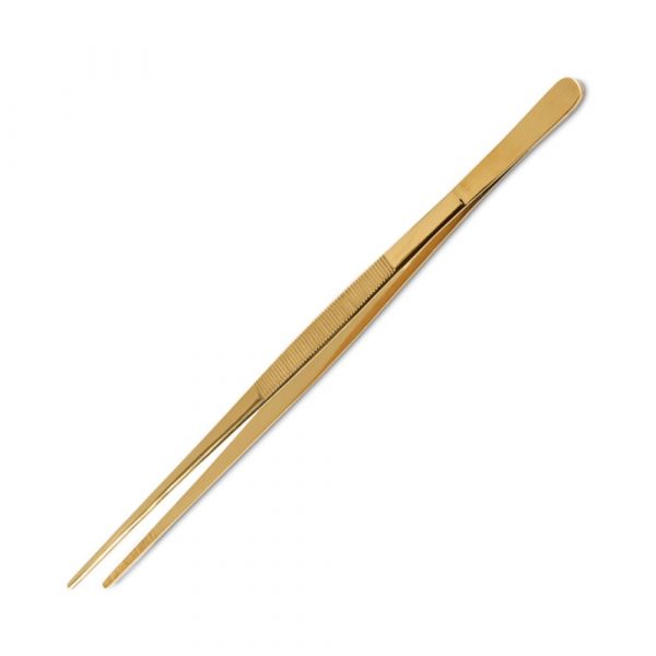 Premium 30cm Titanium Gold Tweezers for Precision Crafting - Model P/34016-G