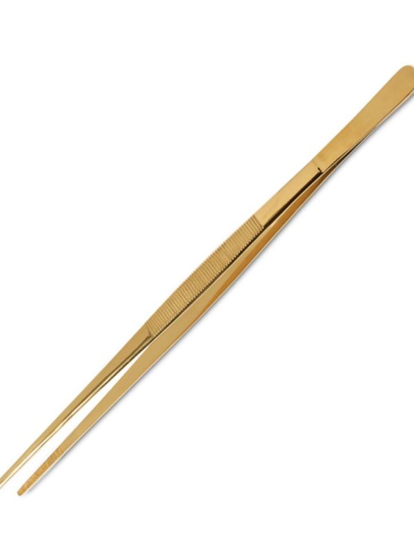 Premium 30cm Titanium Gold Tweezers for Precision Crafting - Model P/34016-G
