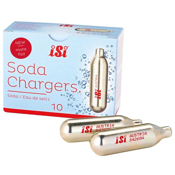 Premium CO2 Soda Refills 8.4g (Pack of 10) - Effervescent bubbles for your favorite beverages, convenient and eco-friendly.