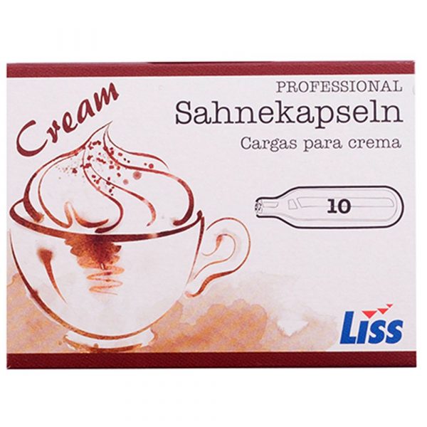 Premium N2O Refills for Cream Siphon - Pack of 10, ensure smooth and delicious whipped cream. Shop now for top-quality whipping chargers!