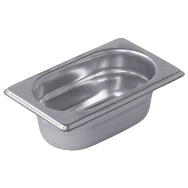 Stainless Steel Gastronorm Container 1/9 100mm - Durable and versatile food storage solution for commercial kitchens and catering businesses.