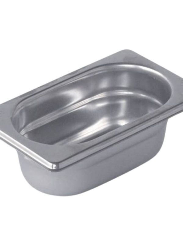 Stainless Steel Gastronorm Container 1/9 100mm - Durable and versatile food storage solution for commercial kitchens and catering businesses.