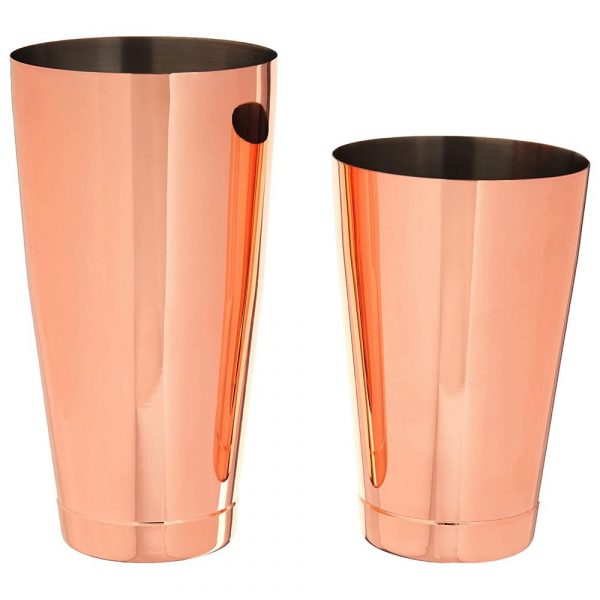 Stylish Copper Kenko Lumian Shaker Tin-on-Tin Set - 28/18oz for Professional Bartending, Premium Quality Barware