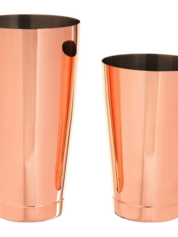 Stylish Copper Kenko Lumian Shaker Tin-on-Tin Set - 28/18oz for Professional Bartending, Premium Quality Barware