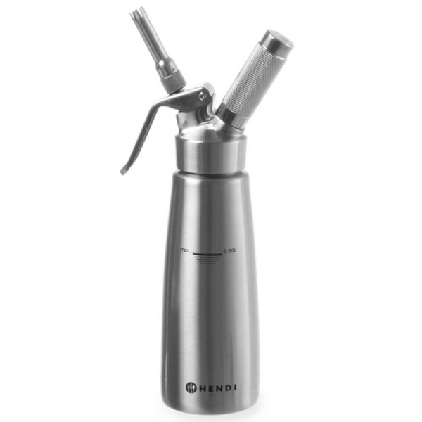 Professional-grade 0.5L Hot/Cold Cream Siphon from Profi Line - perfect for creating luxurious culinary delights at home!