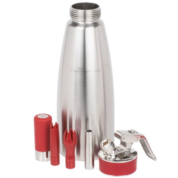Experience luxury with ISI Gourmet Professional Siphon 1L - perfect for creating stunning drinks at home or in a professional setting.