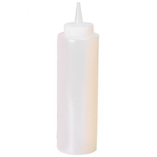 Premium clear squeeze bottle, Ø5.6cm, 355ml capacity - ideal for condiments, sauces, and dressings. Shop now for quality and convenience!