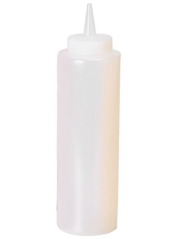 Premium clear squeeze bottle, Ø5.6cm, 355ml capacity - ideal for condiments, sauces, and dressings. Shop now for quality and convenience!