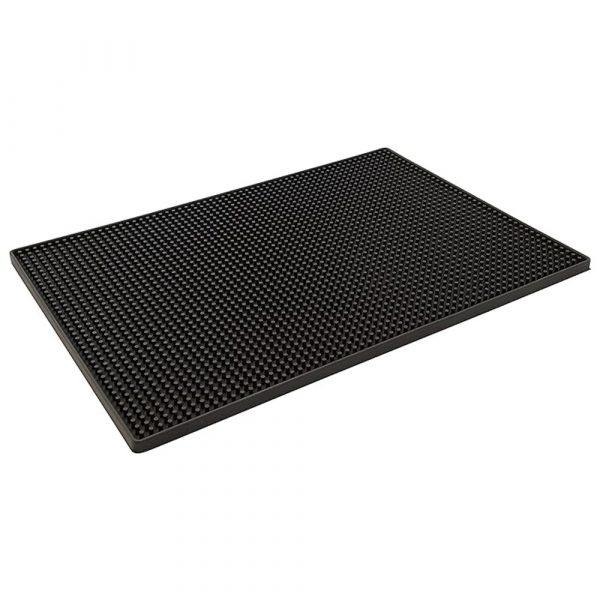 Premium PRETO DRUNK BAR MAT 30X45CM for spills and stains, ideal for home bars and parties, non-slip rubber base, easy to clean.