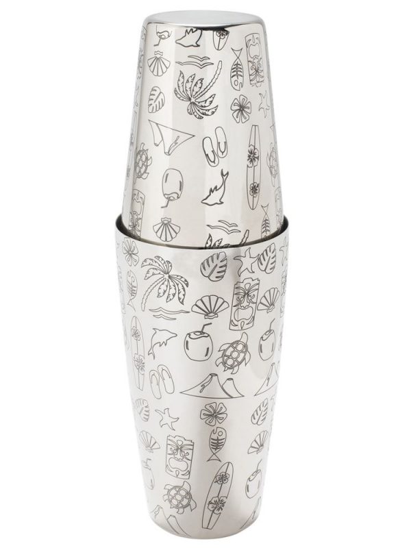 Enhance your cocktails with the Tom Dyer Tiki Shaker 18/28oz S/S - premium stainless steel shaker for perfect mixology results!