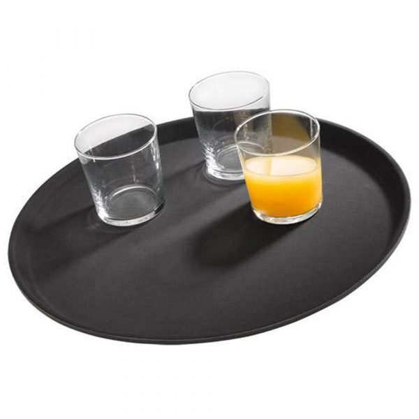 Premium 35.5cm Gastro Black Tray - Sleek and durable serving essential for professional use, a must-have for any culinary enthusiast.