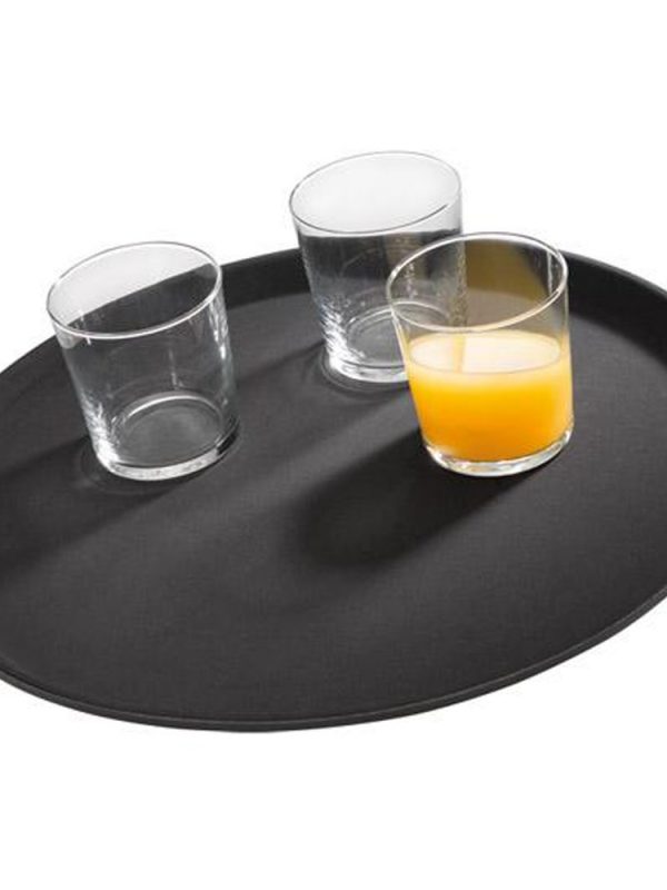 Premium 35.5cm Gastro Black Tray - Sleek and durable serving essential for professional use, a must-have for any culinary enthusiast.