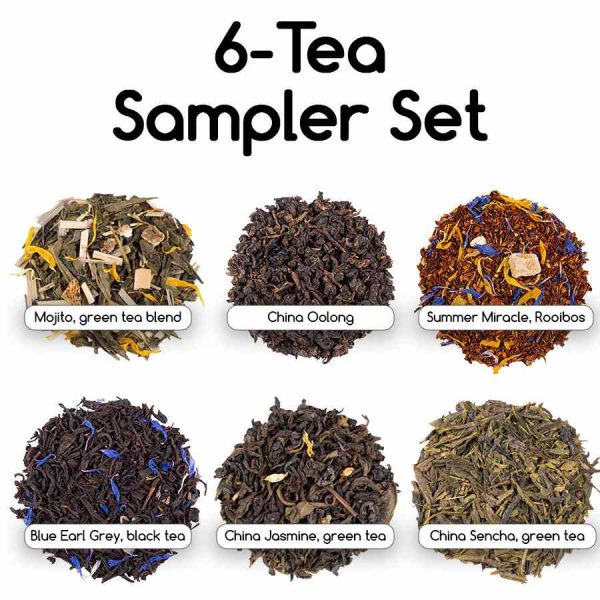 Discover a variety of flavors with our 6-Tea Sampler Set - perfect for tea enthusiasts. Premium quality teas available online now!