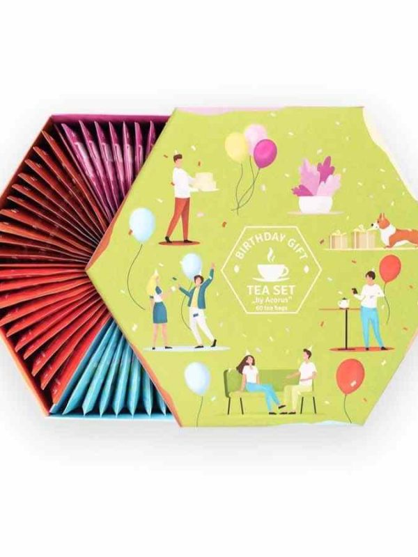 Acorus Birthday Gift Tea Set: 60 Tea Bags – A perfect present for tea lovers, premium quality blend in a beautifully curated gift set.