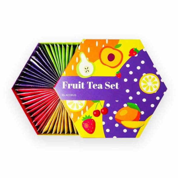 Indulge in the refreshing essence of Acorus Fruit Tea Set with 60 tea bags - a delightful treat for your senses. Perfect for tea enthusiasts!