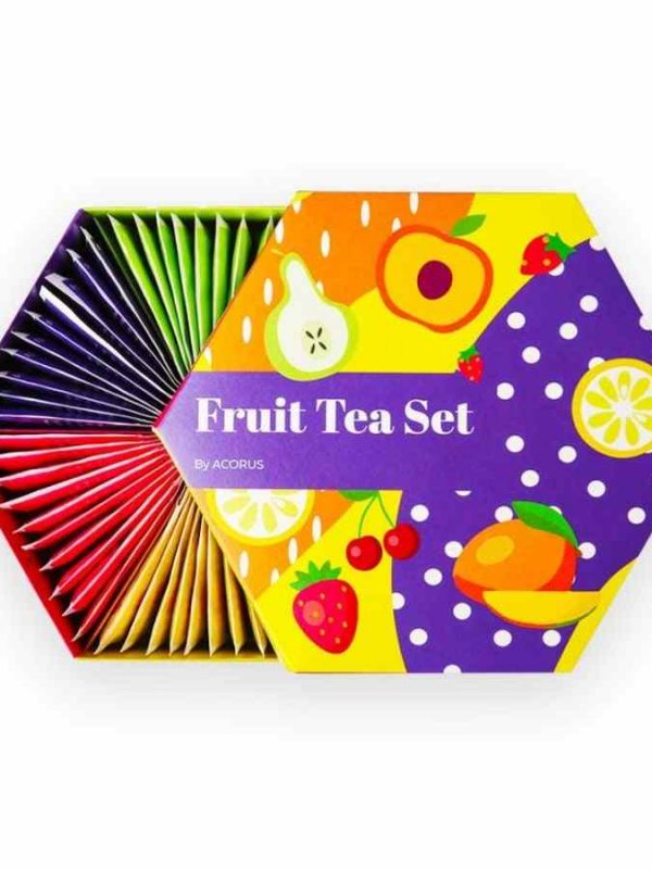 Indulge in the refreshing essence of Acorus Fruit Tea Set with 60 tea bags - a delightful treat for your senses. Perfect for tea enthusiasts!