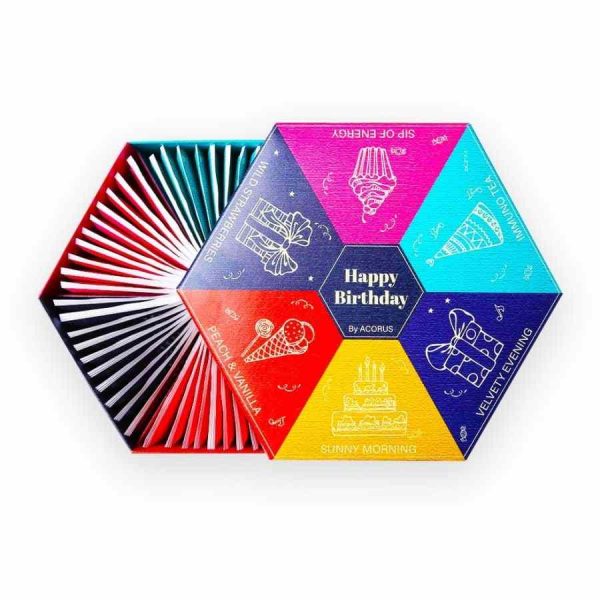 Acorus Happy Birthday Tea Set, 60 Tea Bags - Premium blend of aromatic teas perfect for celebrating special occasions