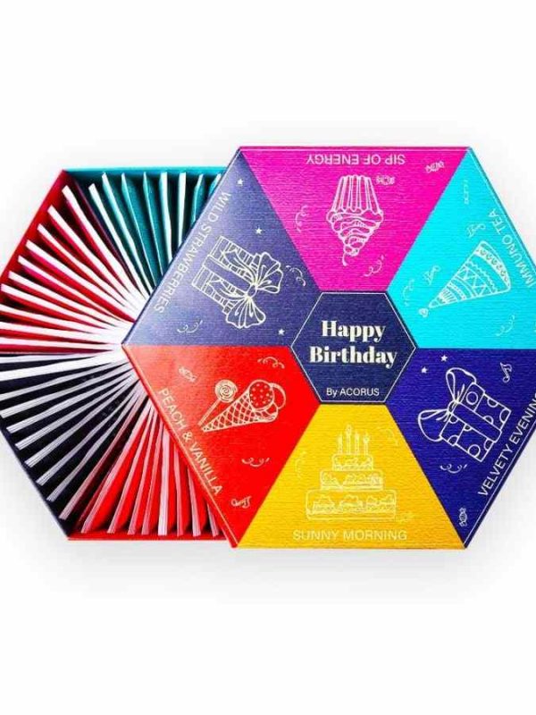 Acorus Happy Birthday Tea Set, 60 Tea Bags - Premium blend of aromatic teas perfect for celebrating special occasions