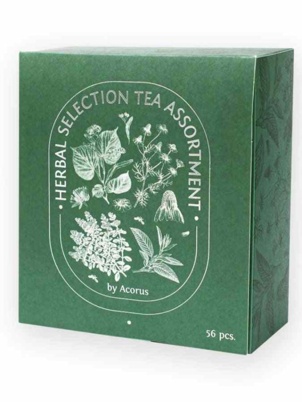Experience pure relaxation with Acorus Herbal Selection Tea Set - 56 Tea Bags, a premium blend for soothing moments of tranquility.