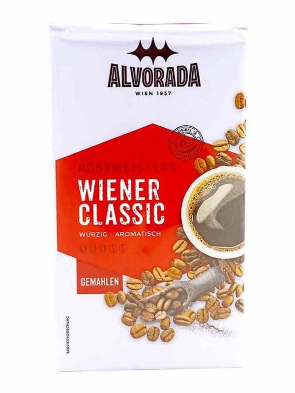 Alvorada Wiener Classic 500 g Ground Coffee - Rich and aromatic blend for the perfect daily brew, buy online now!
