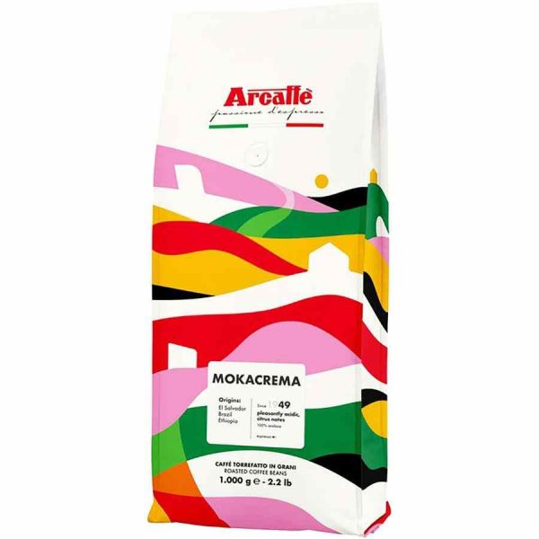 Indulge in the rich flavor of Arcaffè Mokacrema coffee beans, perfect for your daily brew. Enjoy premium quality coffee at home.