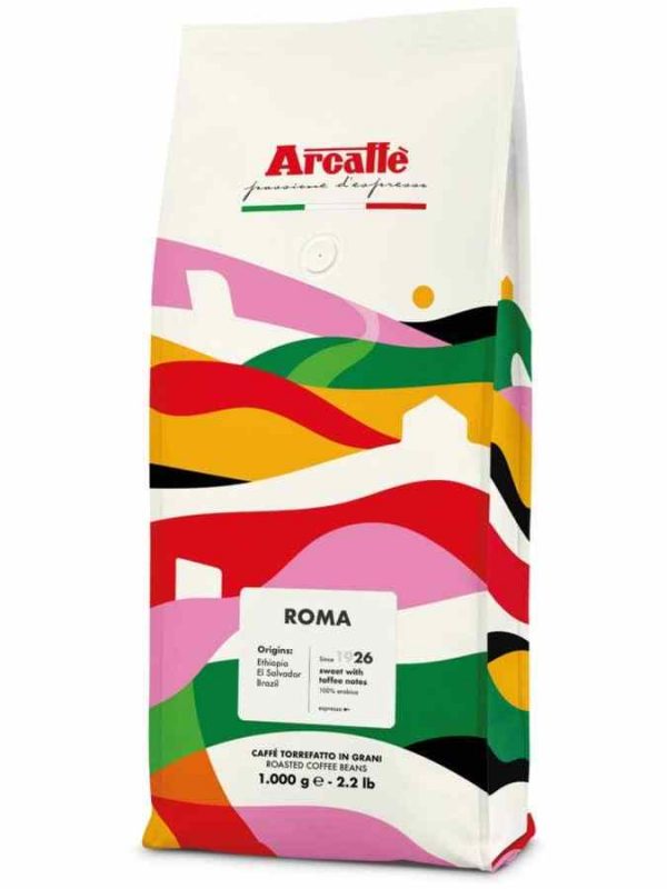 Premium Arcaffè Roma coffee beans - exquisite blend for coffee lovers, freshly roasted for rich flavor and aroma