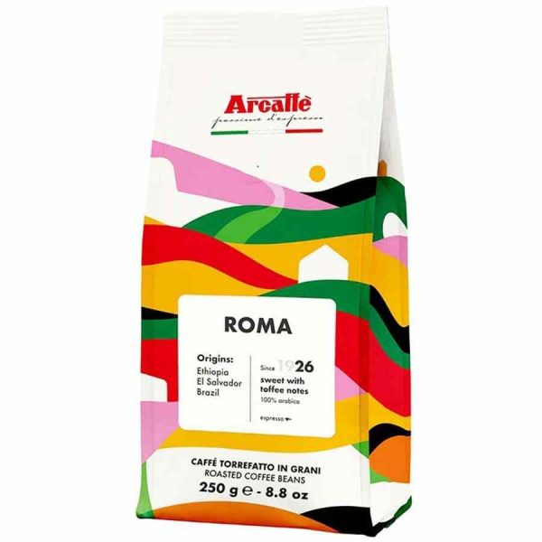 Indulge in rich flavors with Arcaffè Roma coffee beans - the perfect blend for your daily brew. Order online for a premium coffee experience!