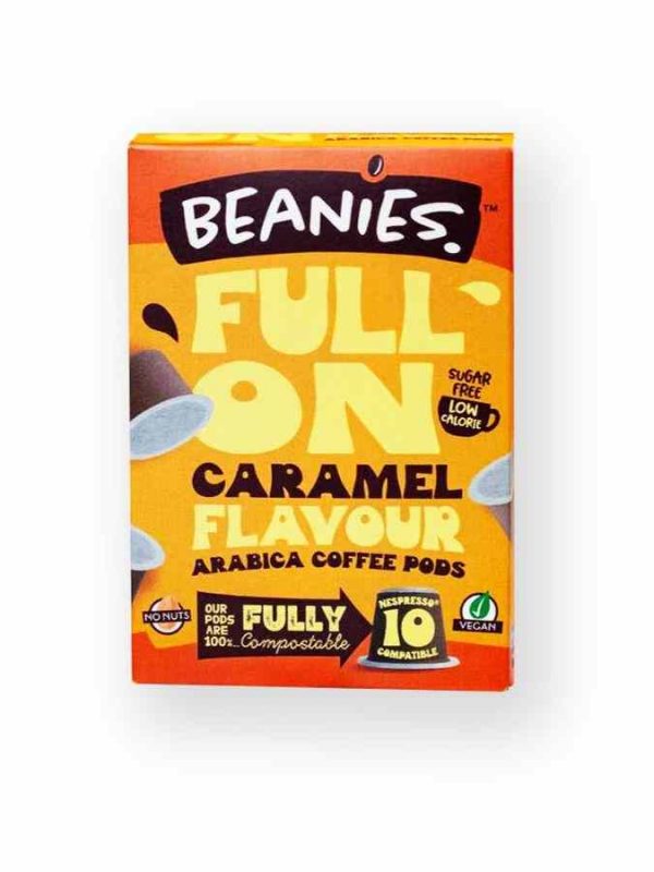 Indulge in luxury with Nespresso compatible coffee caps in caramel flavor, a pack of 10 units. Elevate your coffee experience with each sip.