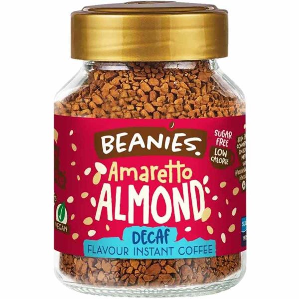 Premium Gorros Decaffeinated Amaretto Instant Coffee Almond Flavor 50 g - Rich aroma and smooth taste for a delightful coffee experience