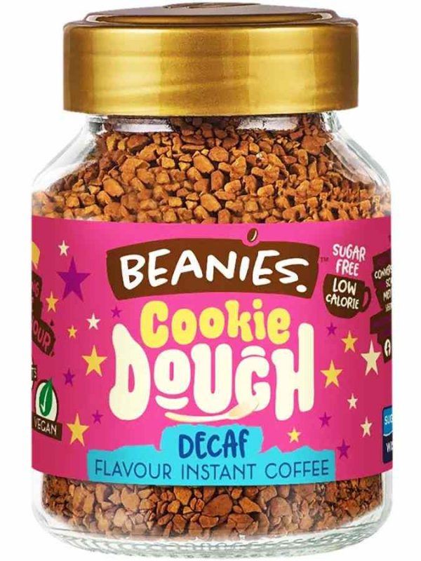 Indulge in the rich aroma of Beans Decaffeinated Cookie Dough Instant Coffee Flavor 50g. Experience premium quality in every sip. Shop now!