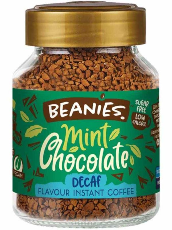 Indulge in Beanies Decaffeinated Mint Chocolate Instant Coffee - 50g of pure luxury, a delicious blend perfect for coffee lovers everywhere!