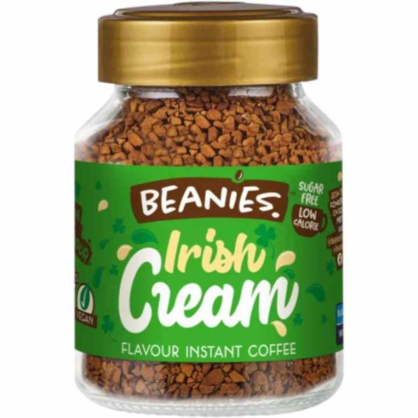 Indulge in the rich aroma of Instant Coffee Beanies Irish Cream Flavor 50 g - a premium blend for coffee lovers seeking a luxurious experience.