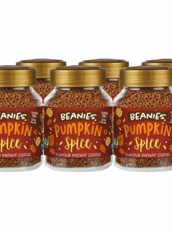 Indulge in rich Pumpkin Spice Instant Coffee Beans - 6 packs of 50g each. Premium quality blend for a flavorful coffee experience. Shop now!