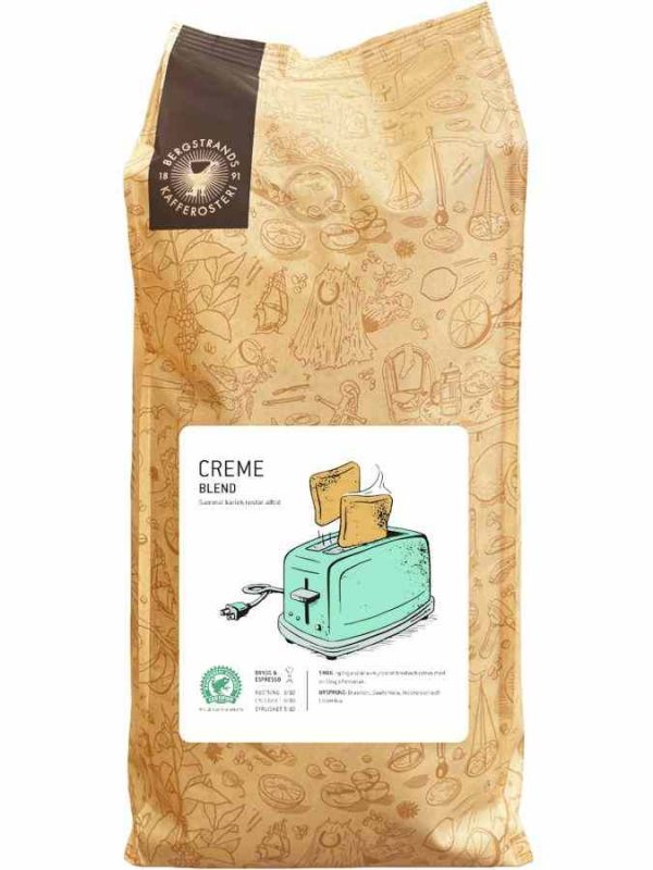 Indulge in Bergstrands Cream 1 kg of premium coffee beans for a rich and flavorful brew experience. Perfect for coffee lovers!
